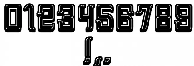 Assyrian 3D Filled Regular Font OTHER CHARS