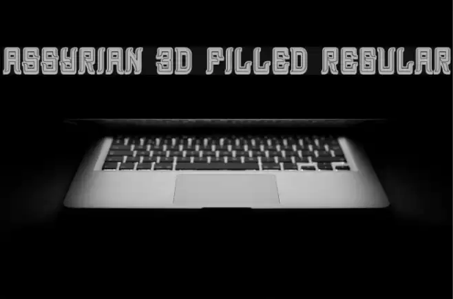 Assyrian 3D Filled Regular Font examples