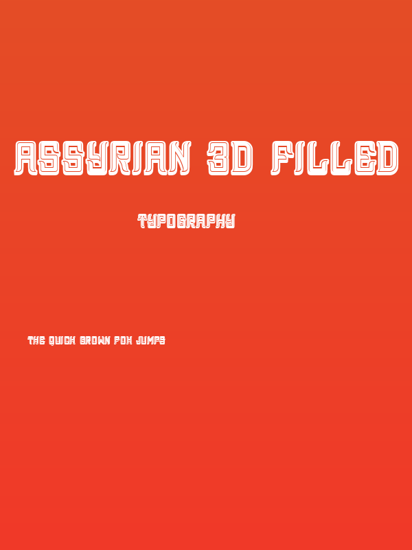 Assyrian 3D Filled Regular Poster