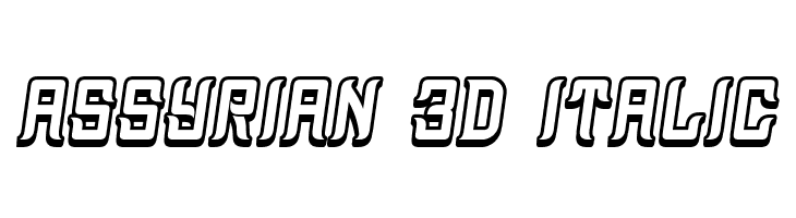 Assyrian 3D Italic  لخطوط تنزيل