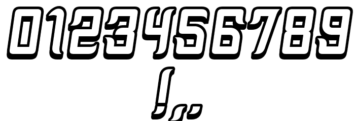 Assyrian 3D Italic Font OTHER CHARS