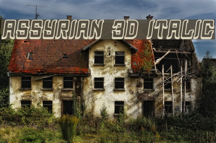Assyrian 3D Italic Font examples