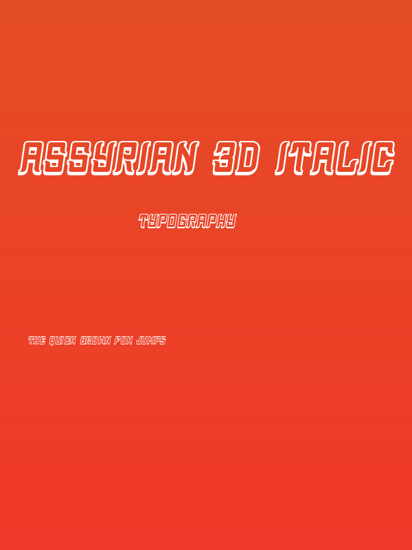 Assyrian 3D Italic Poster