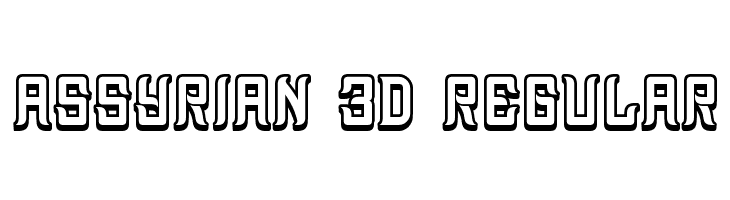 Assyrian 3D Regular  नि: शुल्क फ़ॉन्ट्स डाउनलोड