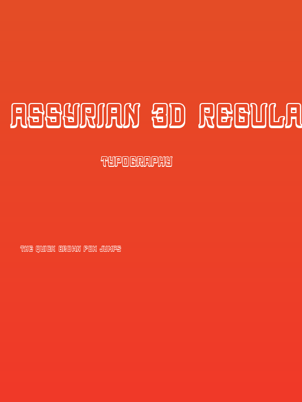 Assyrian 3D Regular Poster