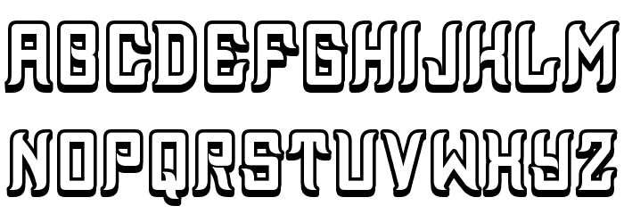 Assyrian 3D Regular Font LOWERCASE