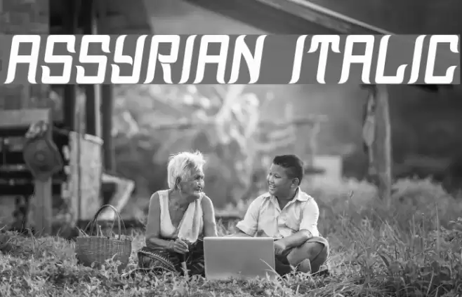 Assyrian Italic Font examples