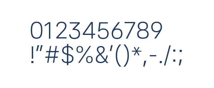 Asta Sans Light Other Characters