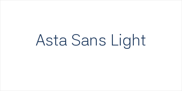 Asta Sans Light Logo