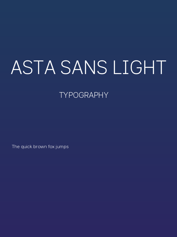 Asta Sans Light Poster