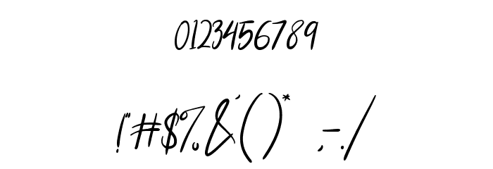 Astagina Signature Font OTHER CHARS