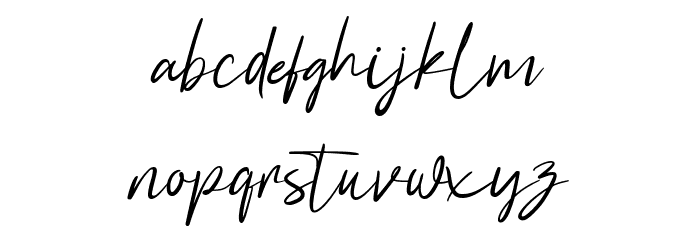 Astagina Signature Font LOWERCASE