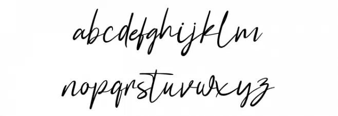 Astagina Signature Schriftart Kleinbuchstaben