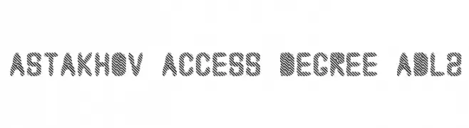 Astakhov Access Degree ADL2  フリーフォントのダウンロード