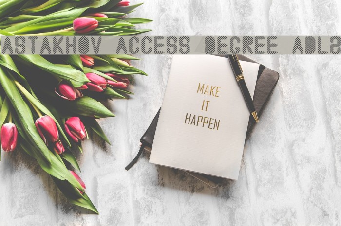 Astakhov Access Degree ADL2 Font examples