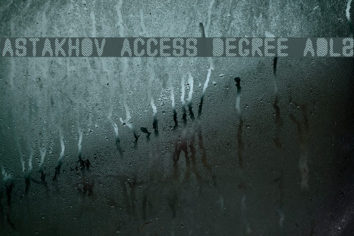 Astakhov Access Degree ADL2 Font examples