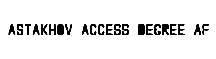 Astakhov Access Degree AF Font