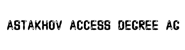 Astakhov Access Degree AG  font caratteri gratis