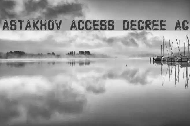 Astakhov Access Degree AG Font examples