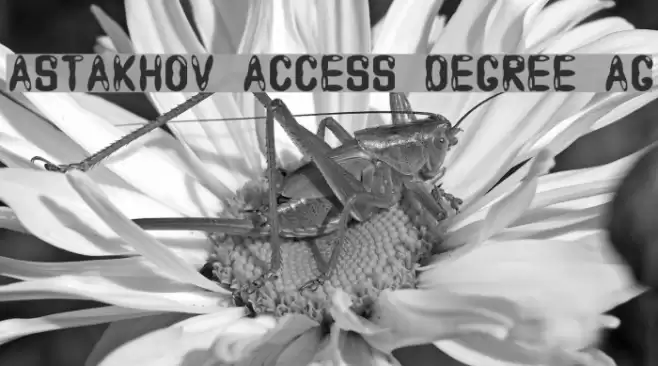 Astakhov Access Degree AG Font examples