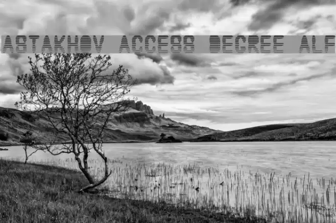 Astakhov Access Degree ALF Font examples
