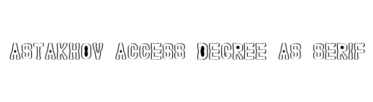 Astakhov Access Degree AS Serif Font
