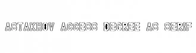 Astakhov Access Degree AS Serif  フリーフォントのダウンロード
