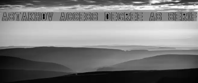 Astakhov Access Degree AS Serif Font examples