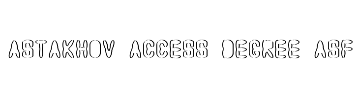 Astakhov Access Degree ASF Font