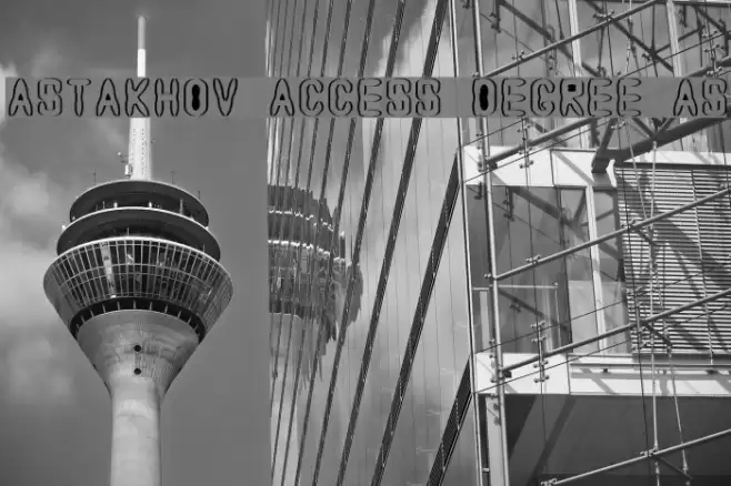 Astakhov Access Degree AS Font examples