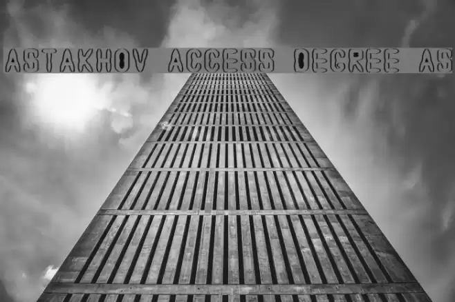 Astakhov Access Degree AS Font examples