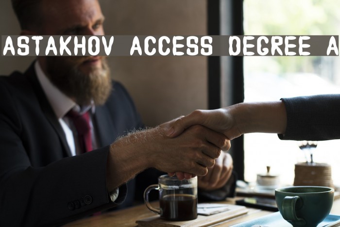 Astakhov Access Degree A Font examples