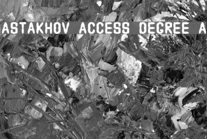 Astakhov Access Degree A Font examples