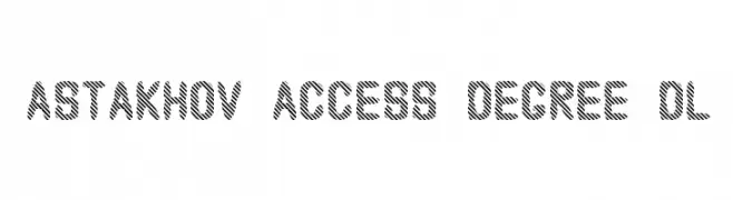 Astakhov Access Degree DL  フリーフォントのダウンロード