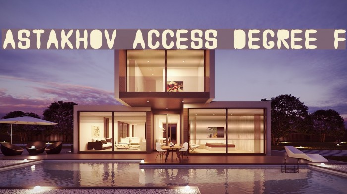 Astakhov Access Degree F Font examples