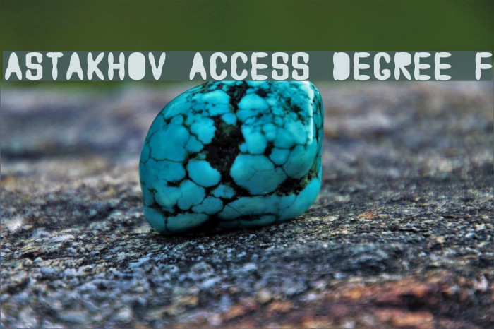 Astakhov Access Degree F Font examples