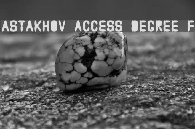 Astakhov Access Degree F Fonte examples