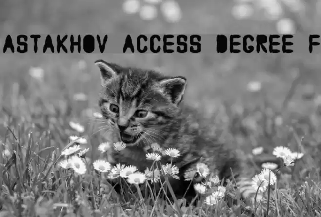 Astakhov Access Degree F Fonte examples