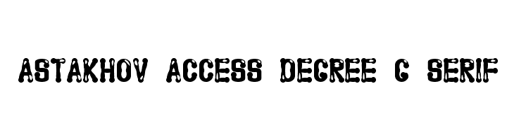 Astakhov Access Degree G Serif Font
