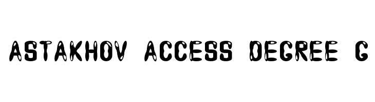 Astakhov Access Degree G  नि: शुल्क फ़ॉन्ट्स डाउनलोड