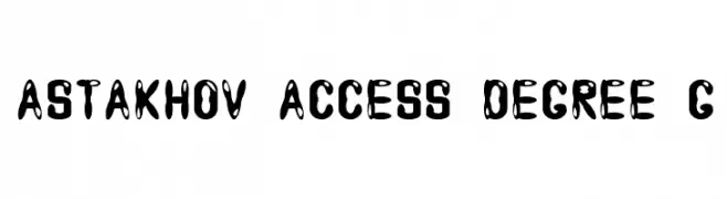 Astakhov Access Degree G  Free Fonts Download