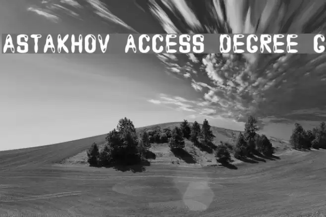 Astakhov Access Degree G Font examples