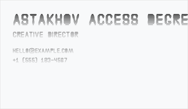 Astakhov Access Degree LF Business Card