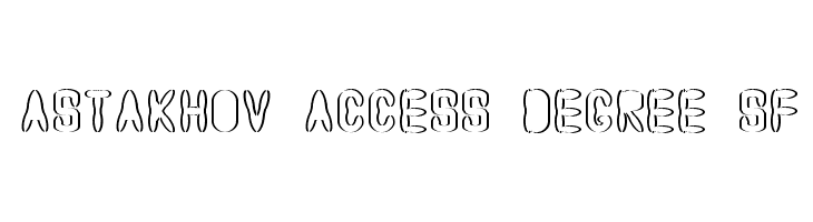 Astakhov Access Degree SF Font