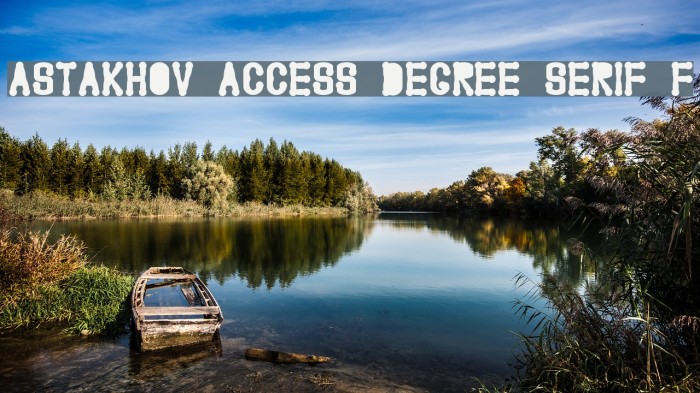 Astakhov Access Degree Serif F Font examples