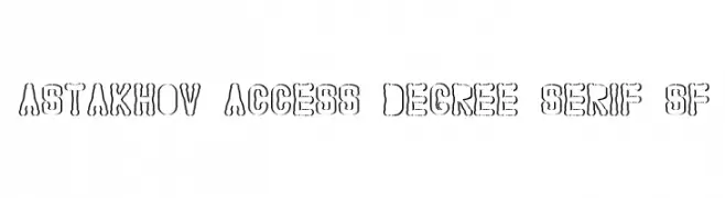 Astakhov Access Degree Serif SF  تنزيل الخطوط