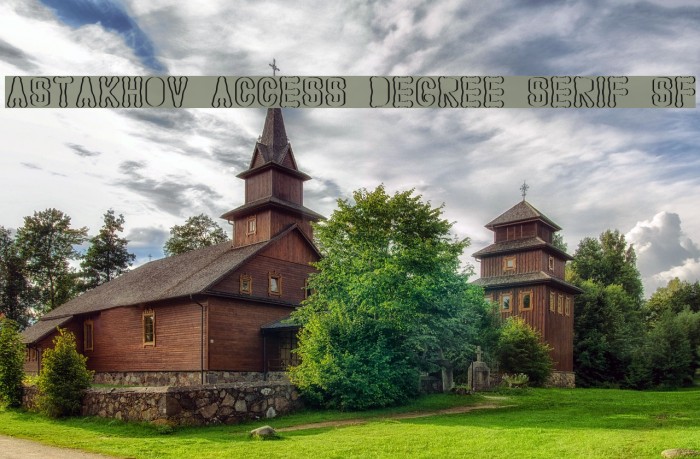 Astakhov Access Degree Serif SF Example 2