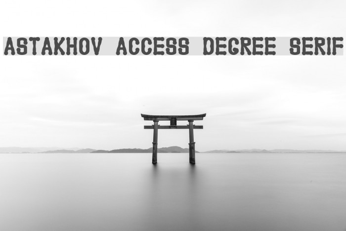 Astakhov Access Degree Serif Font examples
