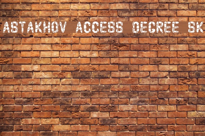 Astakhov Access Degree Sk Font examples