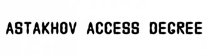 Astakhov Access Degree  Descarca Fonturi Gratis